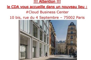 CDA JEUDI 8 DECEMBRE 2022 au Cloud Business Center à Paris
